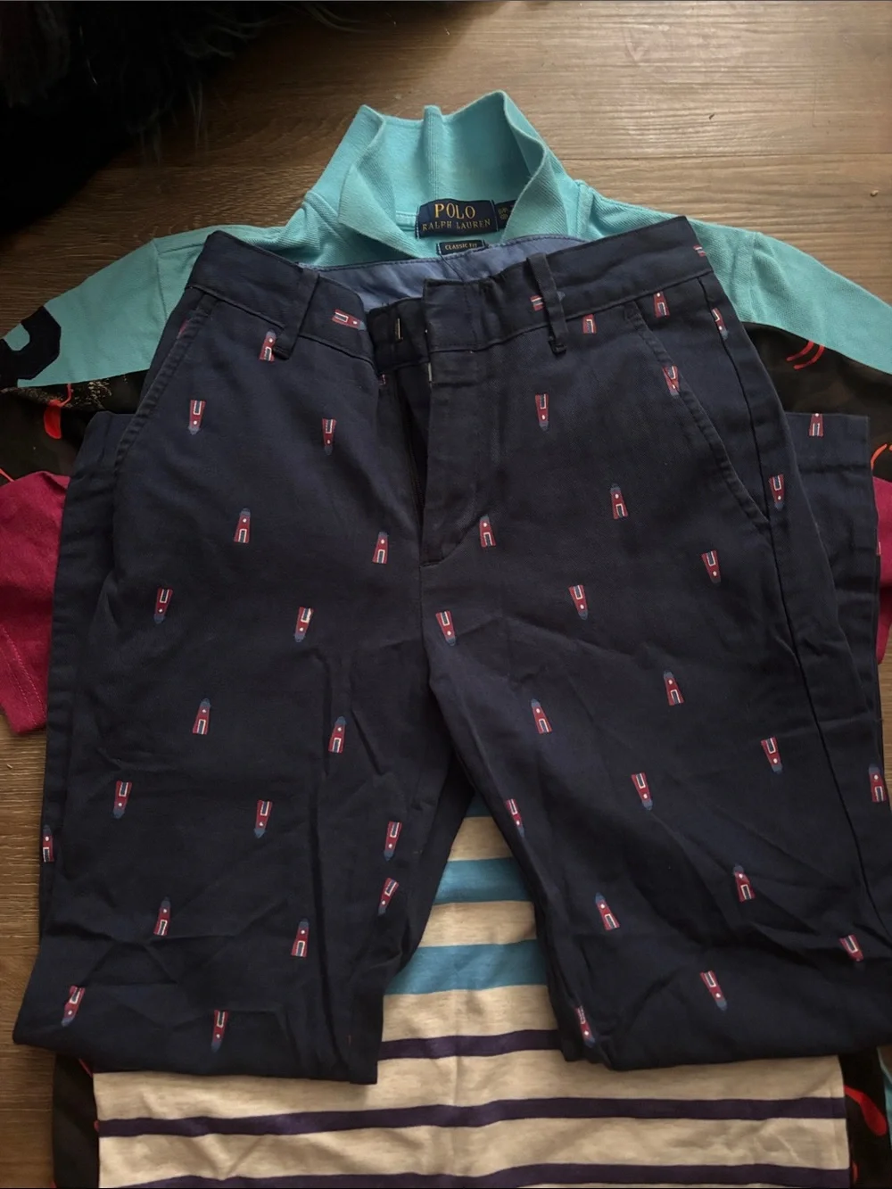 Ralph Lauren Kids Polo Shirt in Aqua Blue with Navy Logo